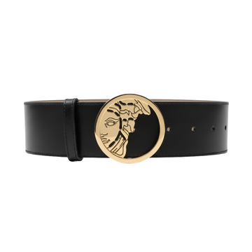 Versace Collection belt featuring a gold Medusa buckle available at Lestyle Boutique Melbourne