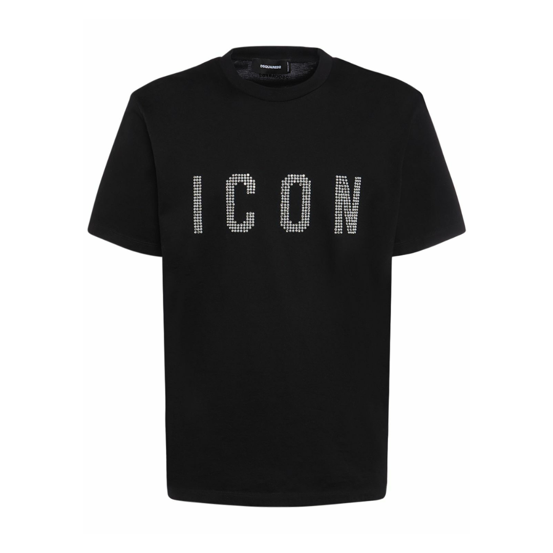 DSQUARED2 T-Shirt featuring ICON rhinestone lettering available at Lestyle Boutique Melbourne