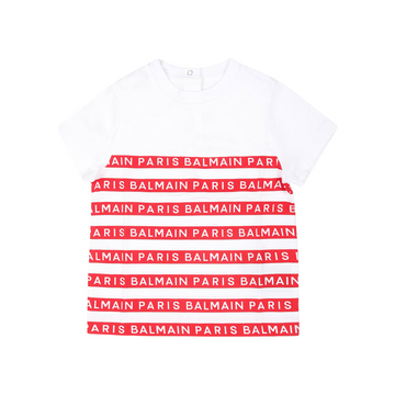 BALMAIN KIDS COTTON T-SHIRT featuring logo print to the front available at Lestyle Boutique Melbourne