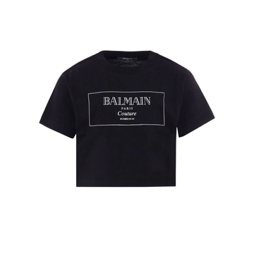BALMAIN KIDS T-SHIRT featuring Balmain Couture print on the chest available at Lestyle Boutique Melbourne