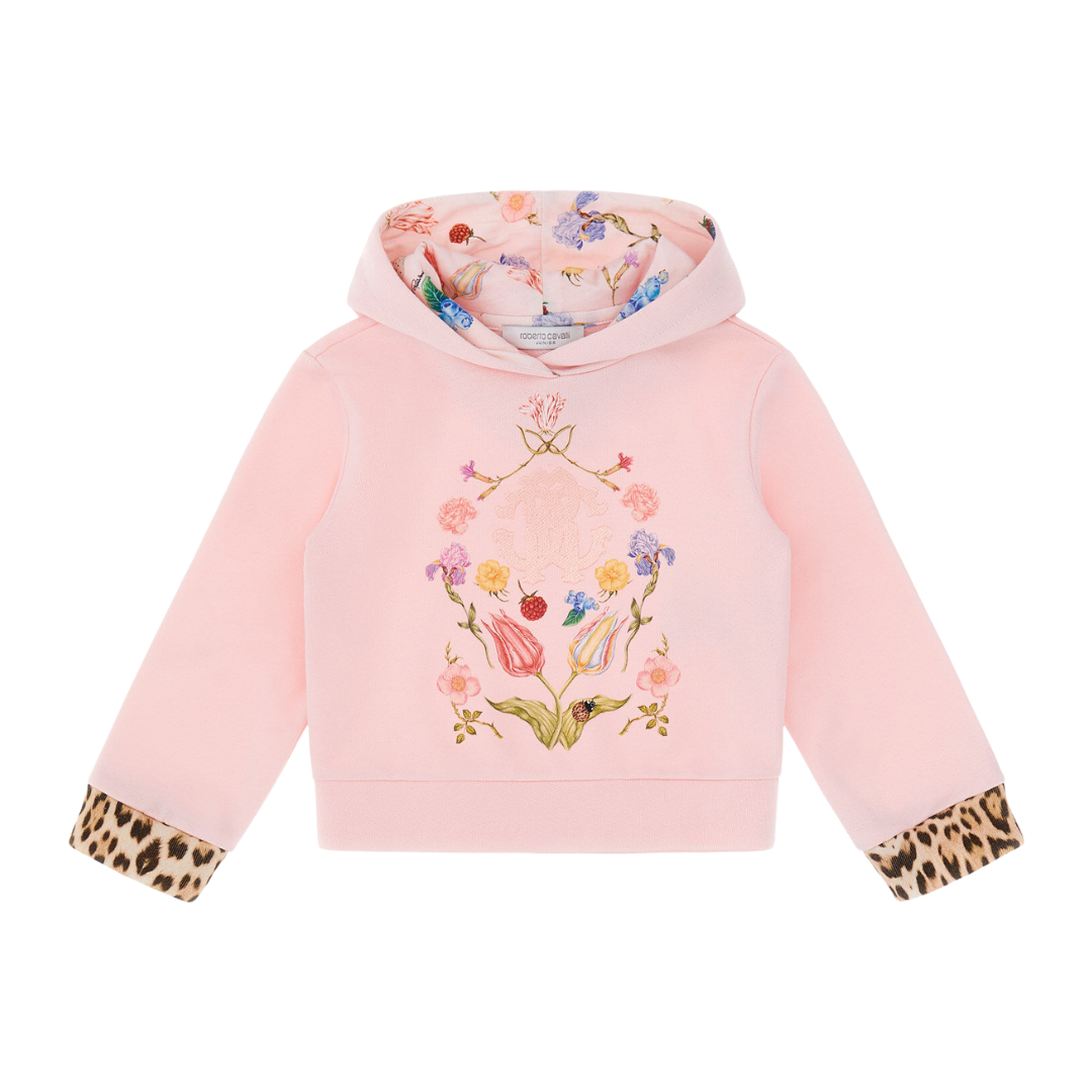 Roberto Cavalli Kids Sweatshirt featuring a floral and fruit motif available at Lestyle Boutique Melbourne