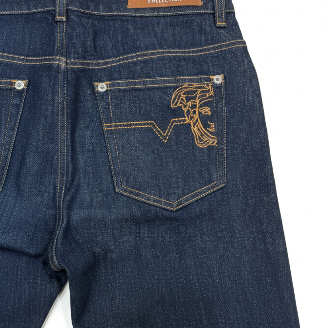 Versace jeans featuring dark indigo wash available at Lestyle Boutique Melbourne