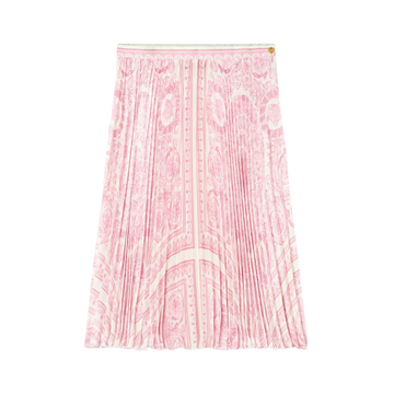 VERSACE KIDS pleated midi skirt featuring Barocco print available at Lestyle Boutique Melbourne