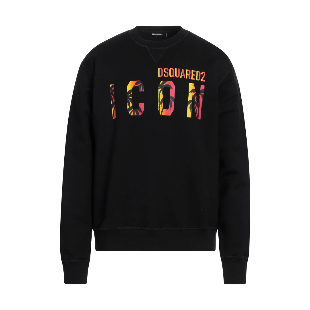 DSQUARED2 sweatshirt with colorful palm-print logo available at Lestyle Boutique Melbourne