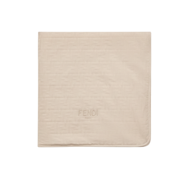 Fendi Jacquard Cotton Baby Blanket featuring all-over tone-on-tone FF logo available at Lestyle Boutique Melbourne