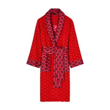 Versace BATHROBE featuring La Greca pattern in red, available at Lestyle Boutique Melbourne