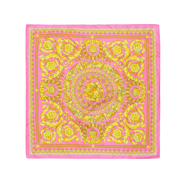 Versace silk scarf featuring gold baroque pattern available at Lestyle Boutique Melbourne
