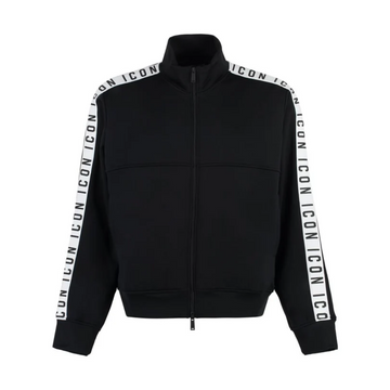 DSQUARED2 DEAN FULL-ZIP NYLON SWEATSHIRT featuring contrasting logoed bands along the sleeves available at Lestyle Boutique Melbourne