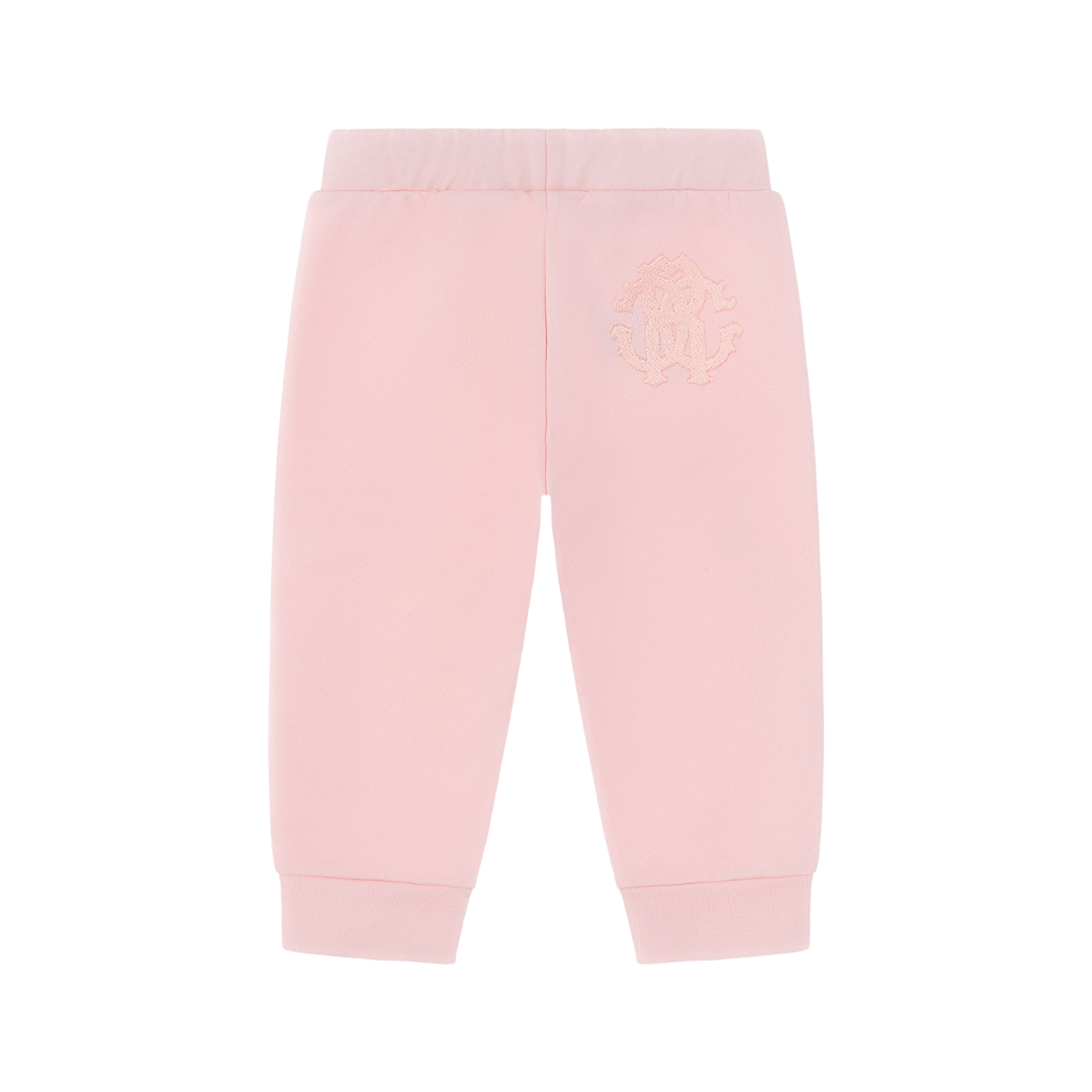 Roberto Cavalli Kids cotton sweatpants with flower embroidery available at Lestyle Boutique Melbourne
