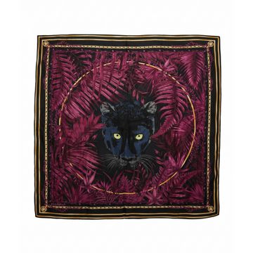 VERSACE silk scarf featuring pink palm leaf design available at Lestyle Boutique Melbourne