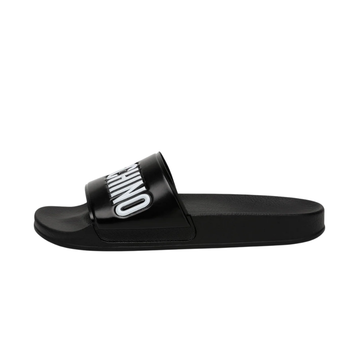 MOSCHINO PVC pool slide with logo strap available at Lestyle Boutique Melbourne