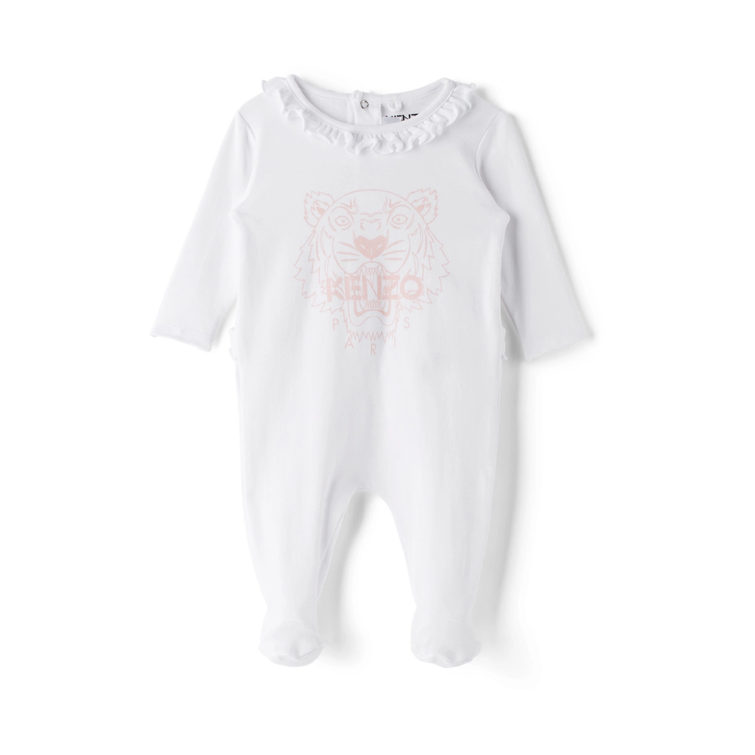 KENZO KIDS ONESIE featuring tiger logo and ruffled collar available at Lestyle Boutique Melbourne