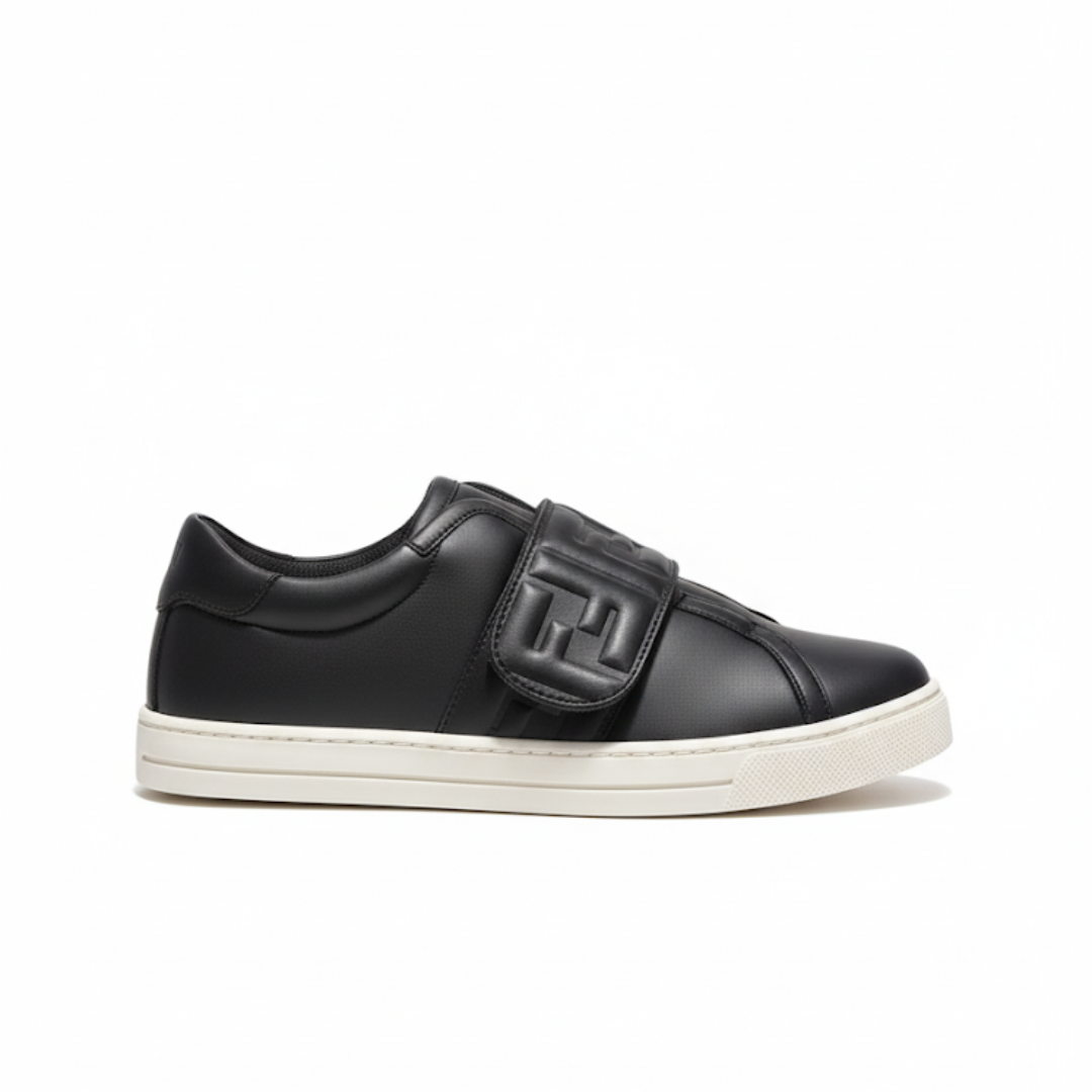 Fendi sneaker featuring strap closure with embossed logo available at Lestyle Boutique Melbourne