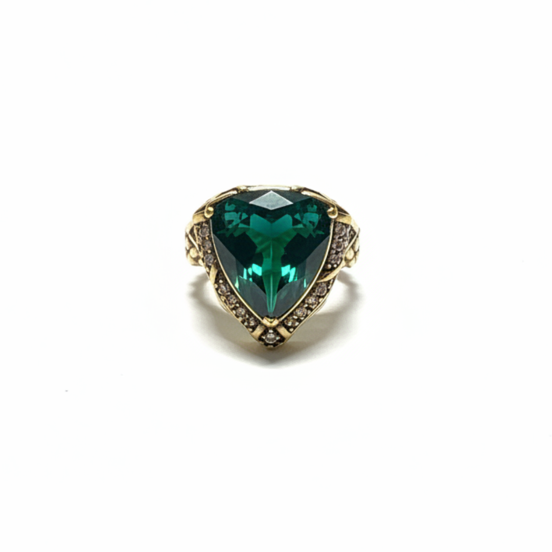 ROBERTO CAVALLI Ring featuring emerald-green gemstone available at Lestyle Boutique Melbourne