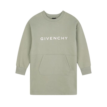 GIVENCHY Kids crew-neck jersey dress in sage green available at Lestyle Boutique Melbourne