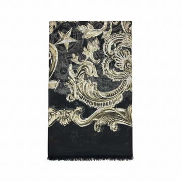 PHILIPP PLEIN scarf featuring ornate baroque pattern available at Lestyle Boutique Melbourne