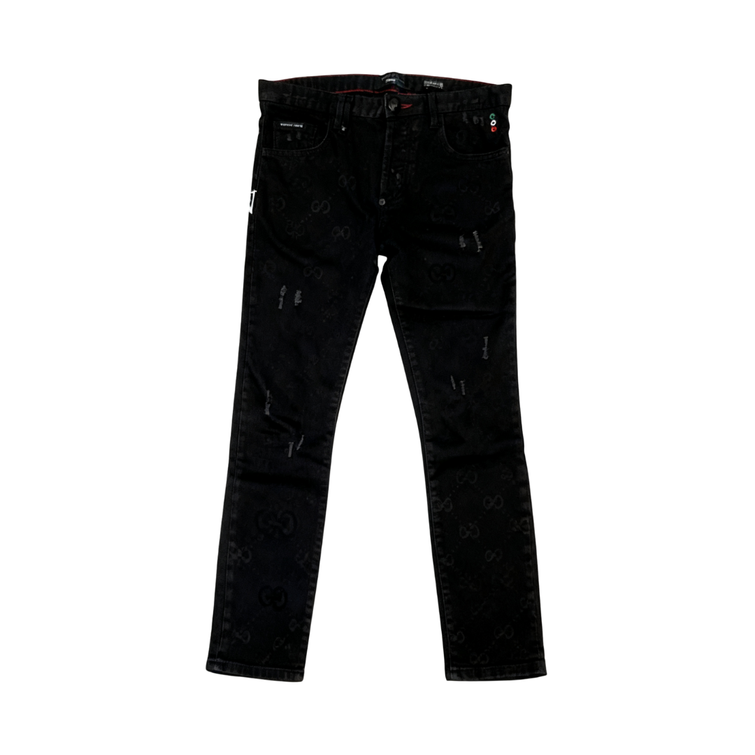 Philipp Plein jeans featuring distressed detailing available at Lestyle Boutique Melbourne