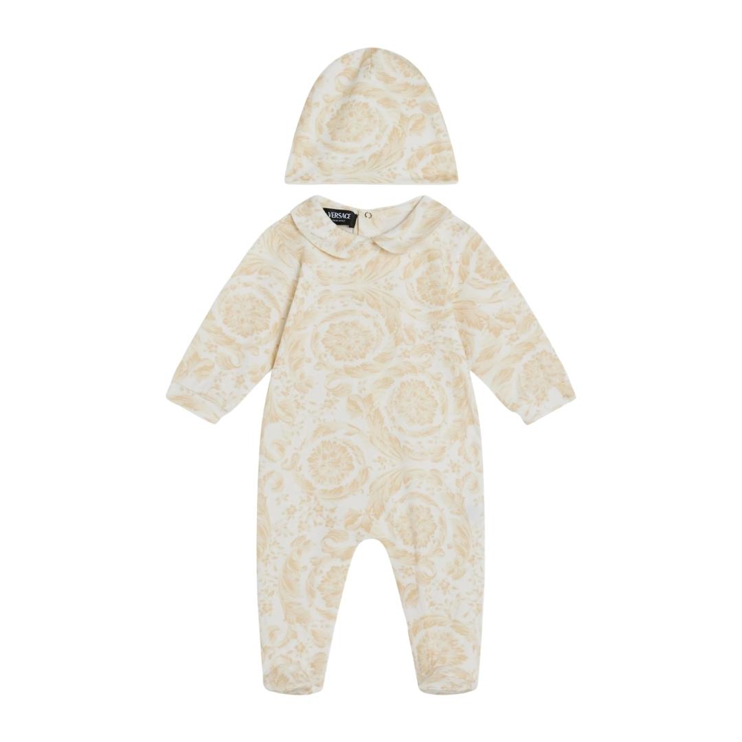 Versace Kids Sleepsuit Set featuring Barocco-print available at Lestyle Boutique Melbourne