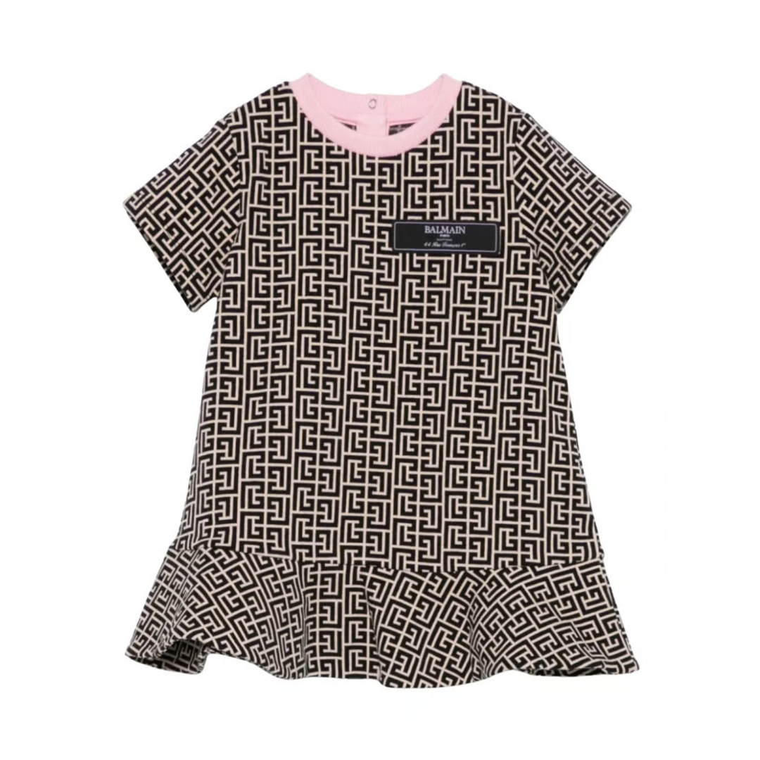 BALMAIN DRESS featuring geometric Greek-key pattern available at Lestyle Boutique Melbourne