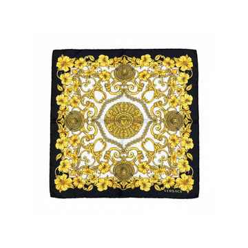 Versace handkerchief featuring ornate gold baroque print available at Lestyle Boutique Melbourne