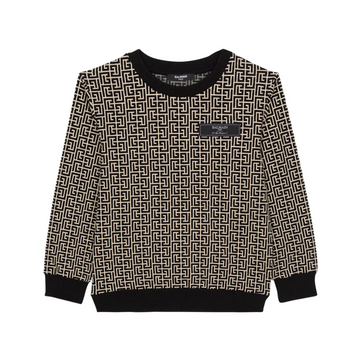 Balmain sweater featuring print logo badge available at Lestyle Boutique Melbourne