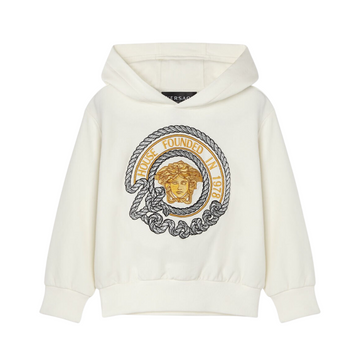 Versace Kids Hoodie featuring embroidered emblem patch available at Lestyle Boutique Melbourne