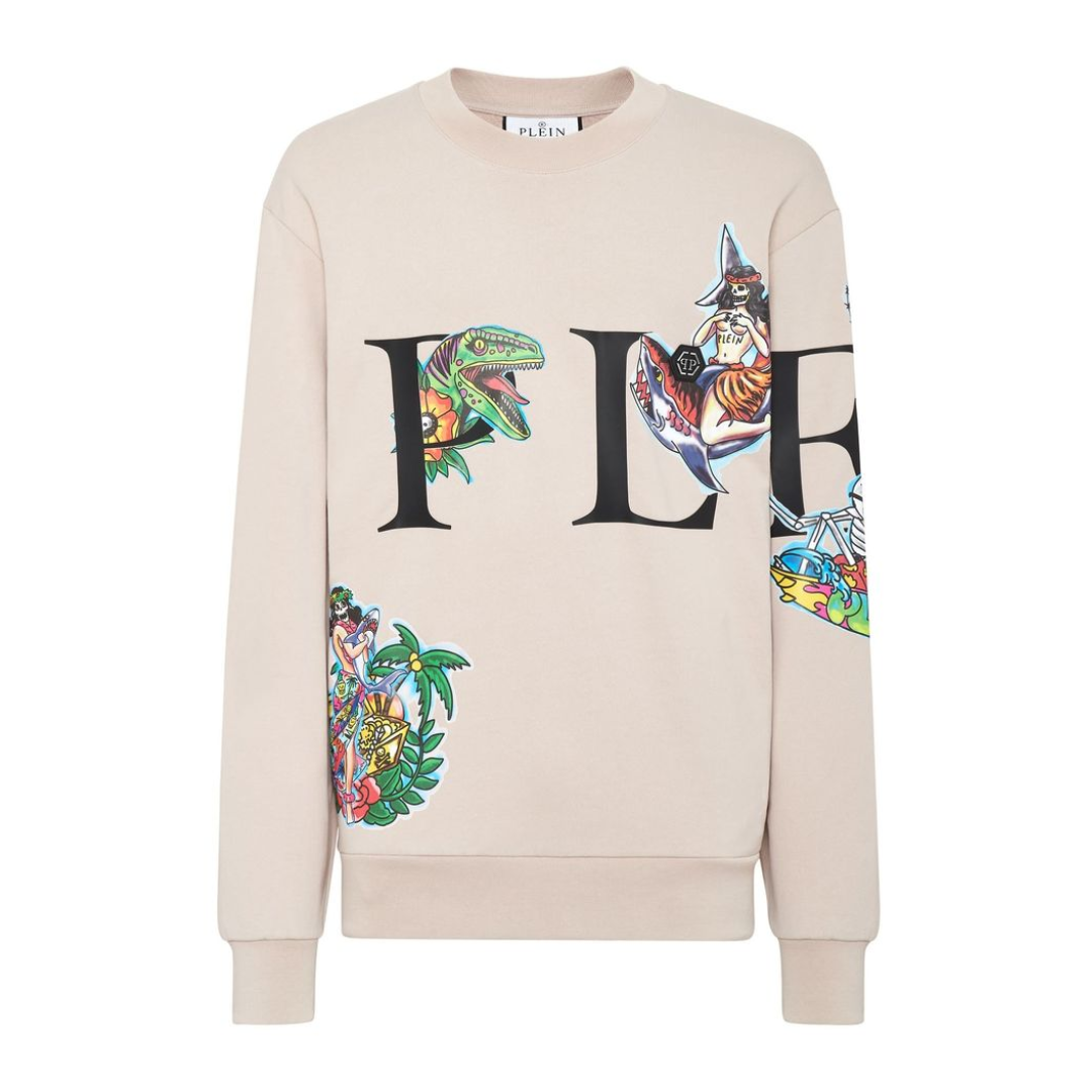 PHILIPP PLEIN sweatshirt featuring bold graphic print with colorful artwork available at Lestyle Boutique Melbourne