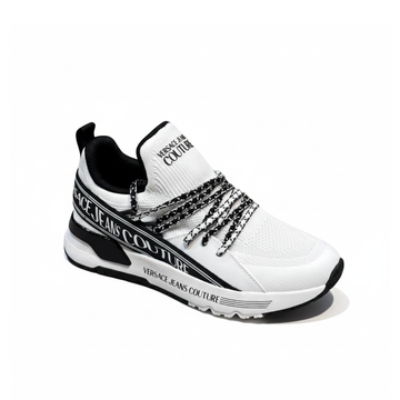 Versace Jeans Couture sneaker featuring knit upper and logo strap available at Lestyle Boutique Melbourne