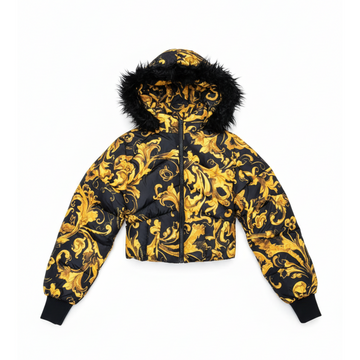 VERSACE JEANS COUTURE JACKET featuring gold baroque print available at Lestyle Boutique Melbourne