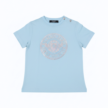 BALMAIN T-SHIRT featuring holographic crest available at Lestyle Boutique Melbourne