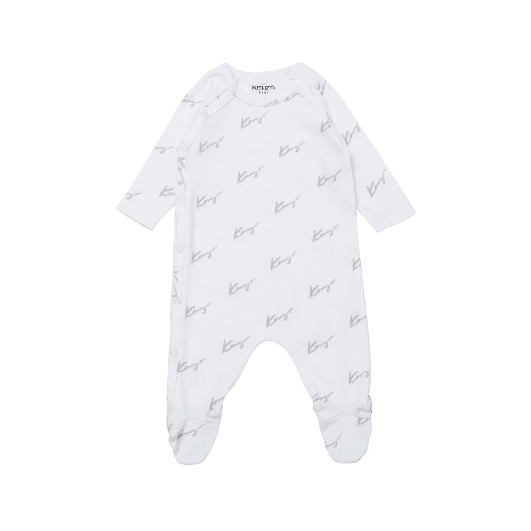 KENZO KIDS ONESIE featuring all-over logo print available at Lestyle Boutique Melbourne