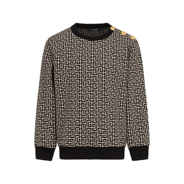 BALMAIN SWEATSHIRT featuring geometric monogram pattern available at Lestyle Boutique Melbourne