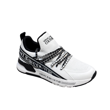 Versace Jeans Couture sneaker featuring knit upper and logo strap available at Lestyle Boutique Melbourne