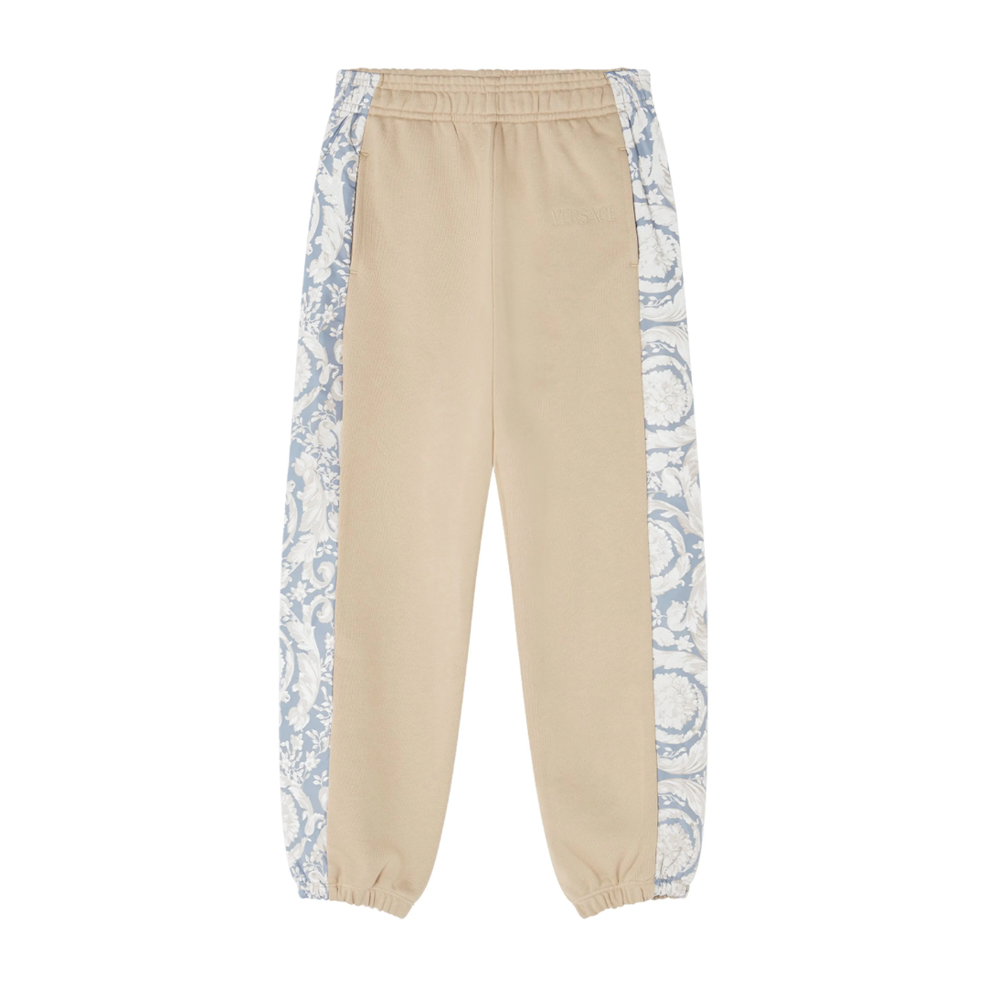 VERSACE KIDS TRACK TROUSERS featuring Barocco print side panels available at Lestyle Boutique Melbourne