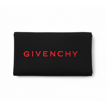 Givenchy scarf with red embroidered logo on navy fabric available at Lestyle Boutique Melbourne