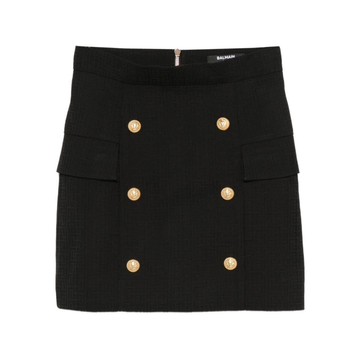 Balmain Kids Skirt featuring gold buttons and flap pockets available at Lestyle Boutique Melbourne