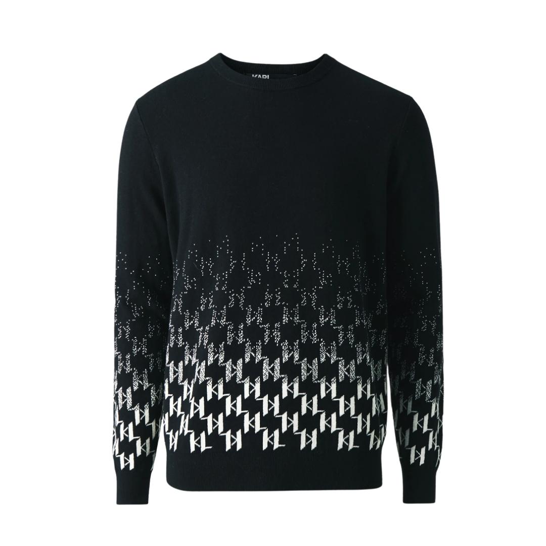 KARL LAGERFELD SWEATER featuring gradient dotted-to-geometric pattern available at Lestyle Boutique Melbourne
