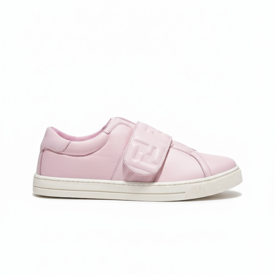 Fendi sneaker for kids featuring Velcro strap with embossed logo available at Lestyle Boutique Melbourne