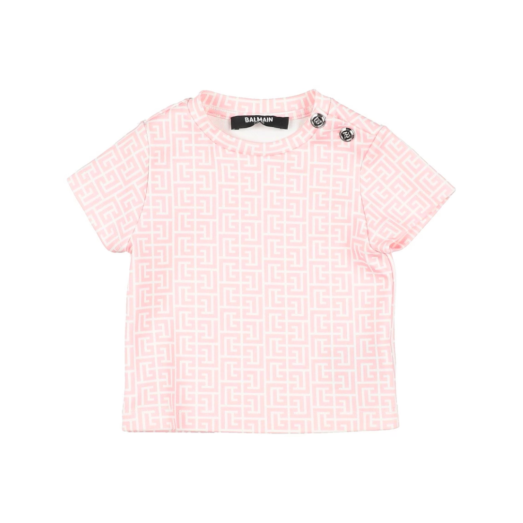 BALMAIN T-SHIRTS featuring signature print available at Lestyle Boutique Melbourne