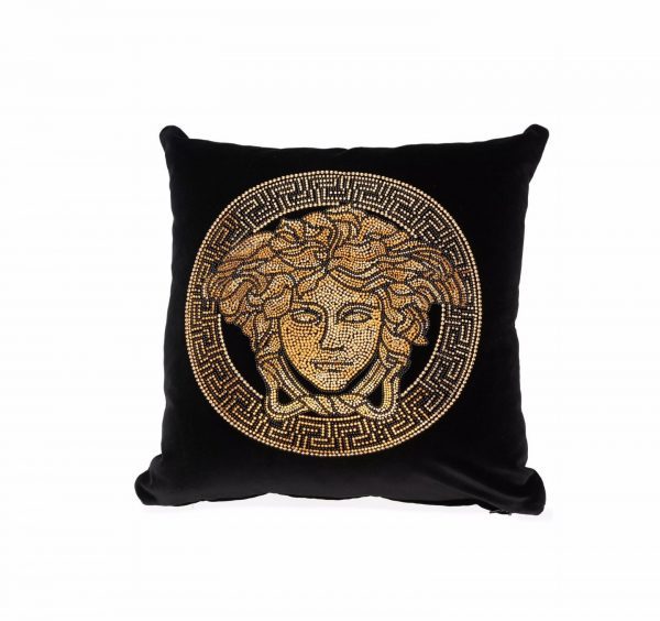VERSACE CUSHION featuring embellished Medusa head available at Lestyle Boutique Melbourne