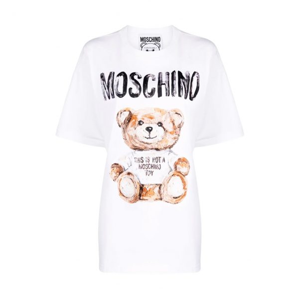 Moschino T-shirt featuring a teddy bear print, crafted from cotton. Available at Lestyle Boutique Melbourne