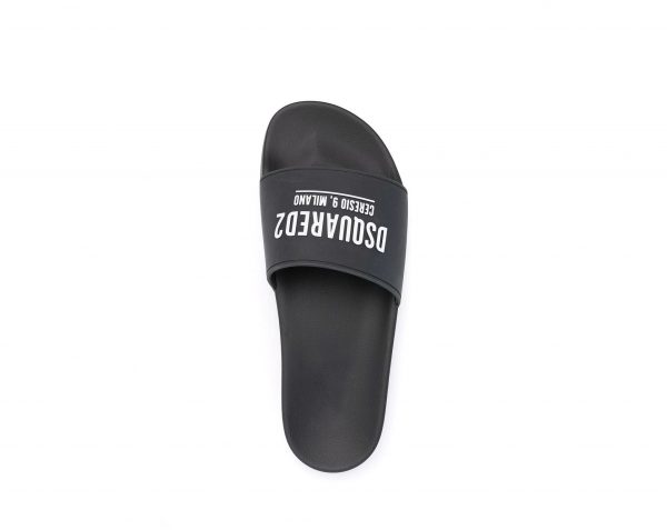 DSQUARED2 slides in black with open toe design, available at Lestyle Boutique Melbourne