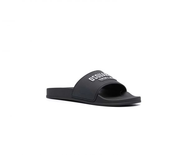 DSQUARED2 slides in black with open toe design, available at Lestyle Boutique Melbourne