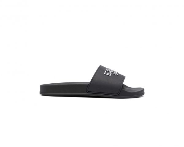 DSQUARED2 slides in black with open toe design, available at Lestyle Boutique Melbourne