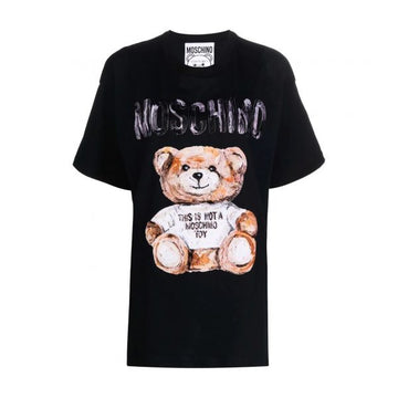 Moschino Teddy Bear Print T-Shirt, crafted from cotton, featuring a signature Teddy Bear motif. Available at Lestyle Boutique Melbourne