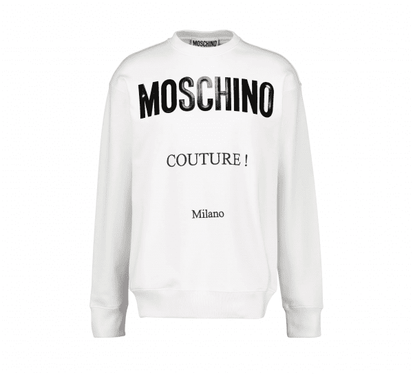 Moschino sweatshirt featuring logo print and premium materials, available at Lestyle Boutique Melbourne