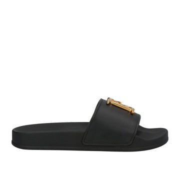 DSQUARED2 leather slides with gold buckle feature available at Lestyle Boutique Melbourne