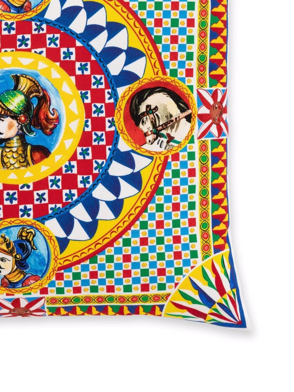 Dolce & Gabbana cushion featuring carreto-print multicolor design available at Lestyle Boutique Melbourne