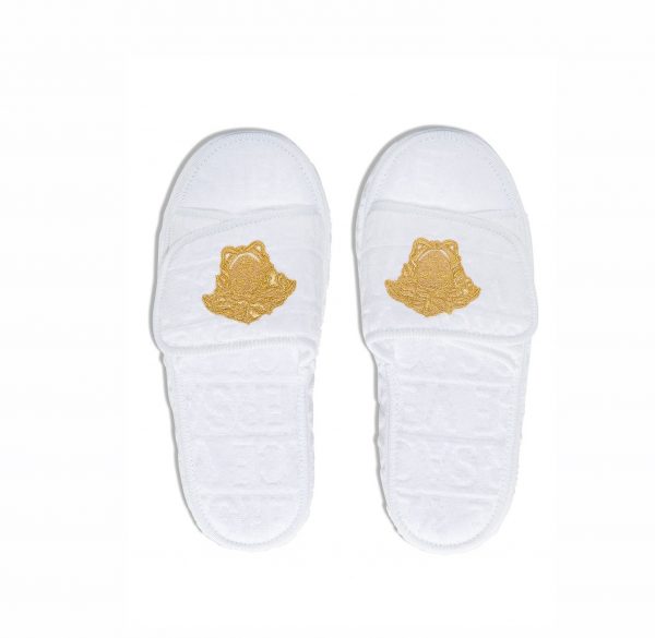 VERSACE SLIPPERS featuring Medusa head platform available at Lestyle Boutique Melbourne