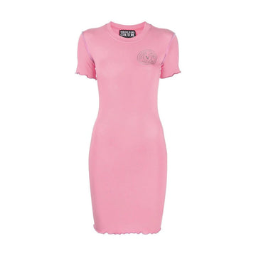 Versace Jeans Couture dress with logo print, crafted from cotton. Available at Lestyle Boutique Melbourne.